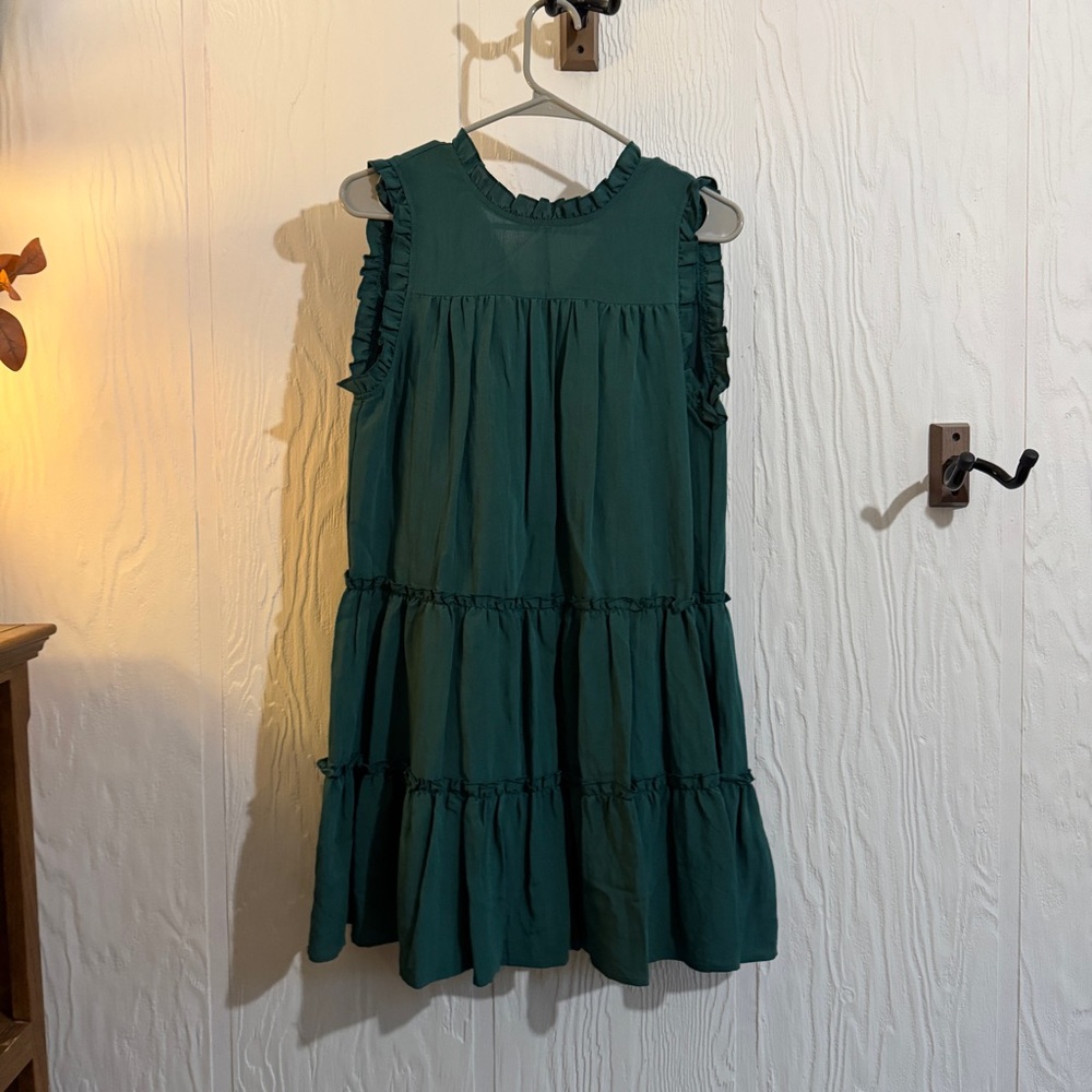 Pinch Green Ruffled Dress